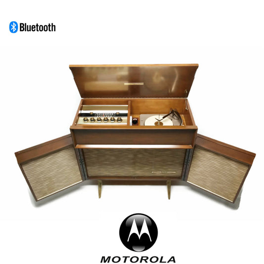 The Vintedge Co™ - MOTOROLA 3-Channel Vintage Record Changer Player Stereo Console w/Flip-Out Speakers