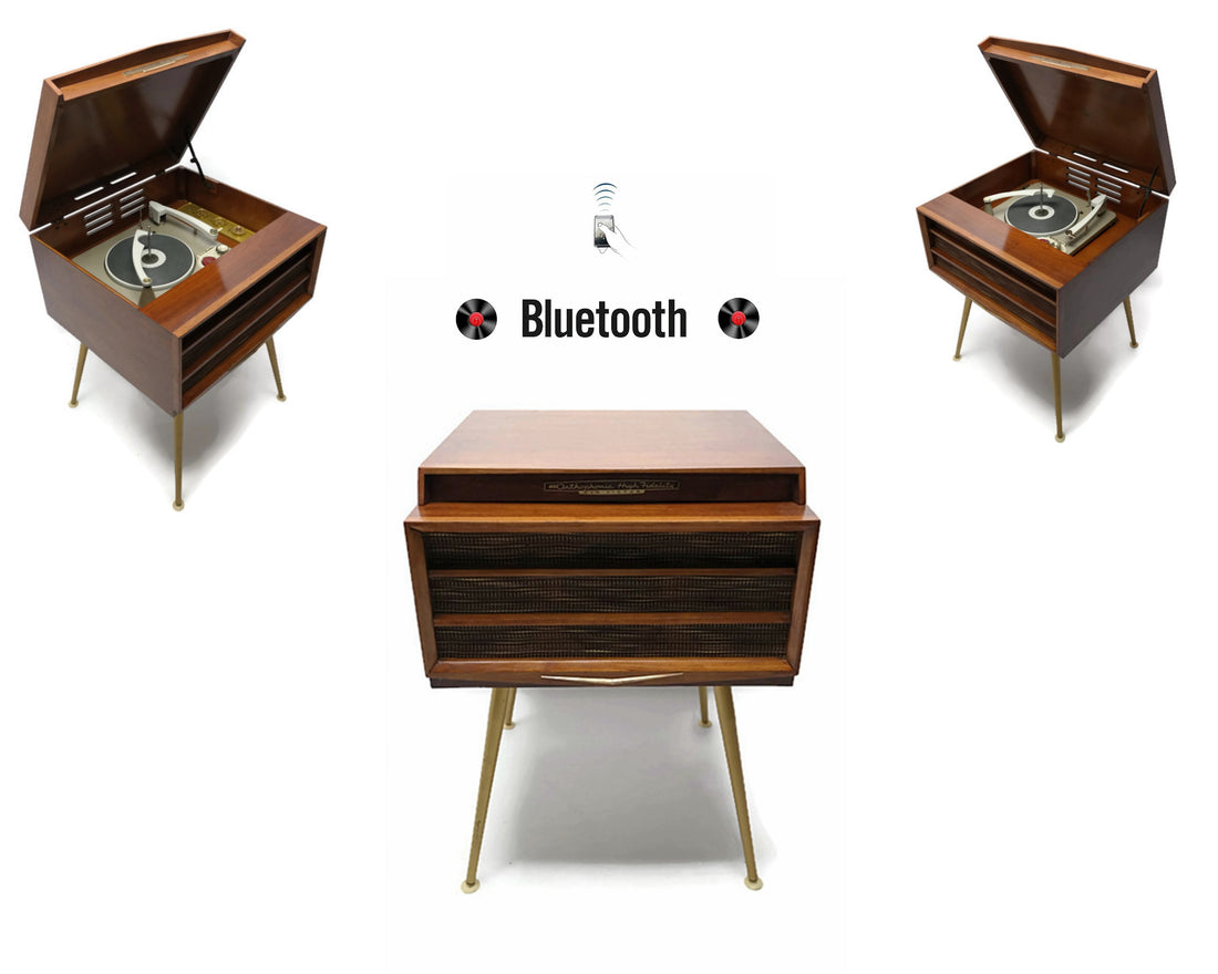 The Vintedge Co™ - ORTHOPHONIC High Fidelity 4-Speed Record Player Changer Hi-Fi Bluetooth