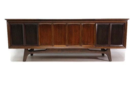 The Vintedge Co™ - TURNTABLE READY SERIES™ - GE Stereo Cabinet Modern Record Player Console