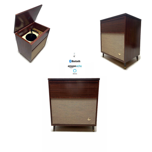 The Vintedge Co™ - EMERSON 50s 60s Mid Century STEREO CONSOLE Record Player Changer AM Bluetooth