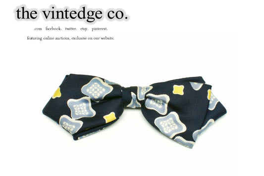 SOLD | 50s 60s Rockabilly Blue Bow Neck Tie The Vintedge Co.
