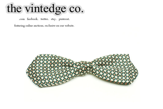SOLD | 50s 60s Rockabilly Green Atomic Bow Neck Tie The Vintedge Co.