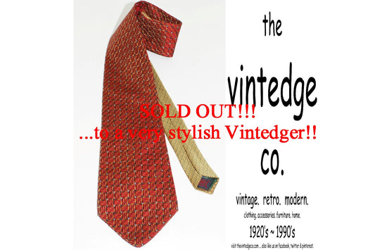 SOLD - Mens Silk Tie The Vintedge Co.