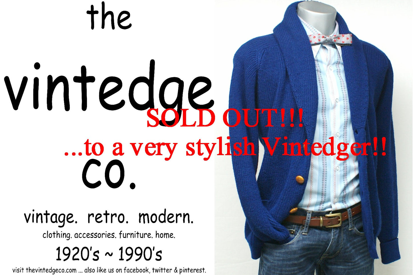 SOLD - Vintage Mens Sweater The Vintedge Co.