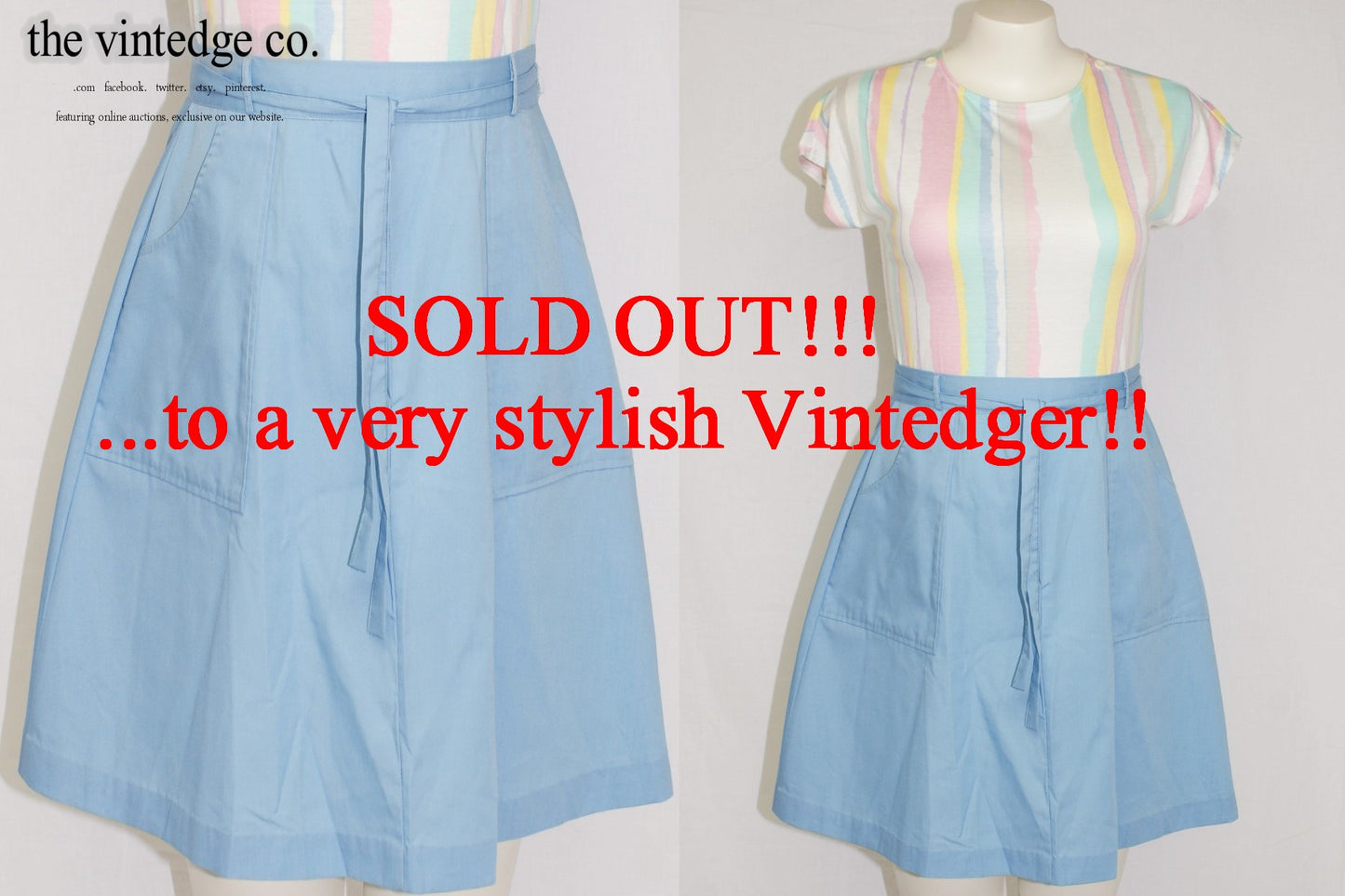 SOLD - 1970's Vintage Skirt The Vintedge Co.