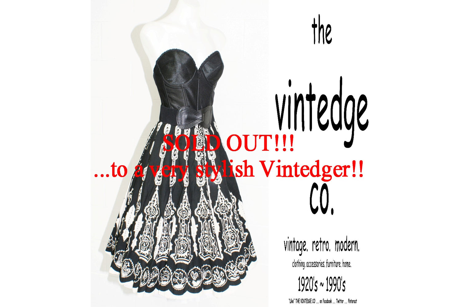 SOLD - Retro 40s Skirt The Vintedge Co.