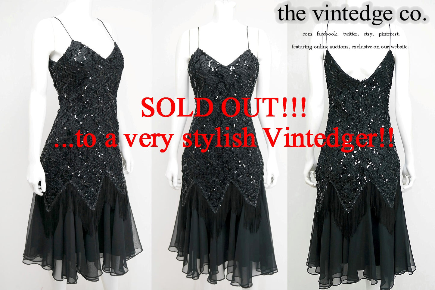 SOLD - Vintage Flapper Dress The Vintedge Co.