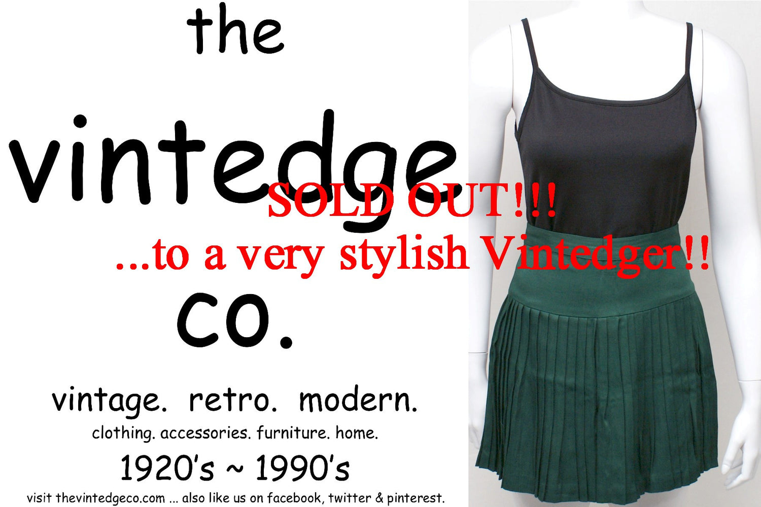 SOLD - Vintage Mini Skirt The Vintedge Co.
