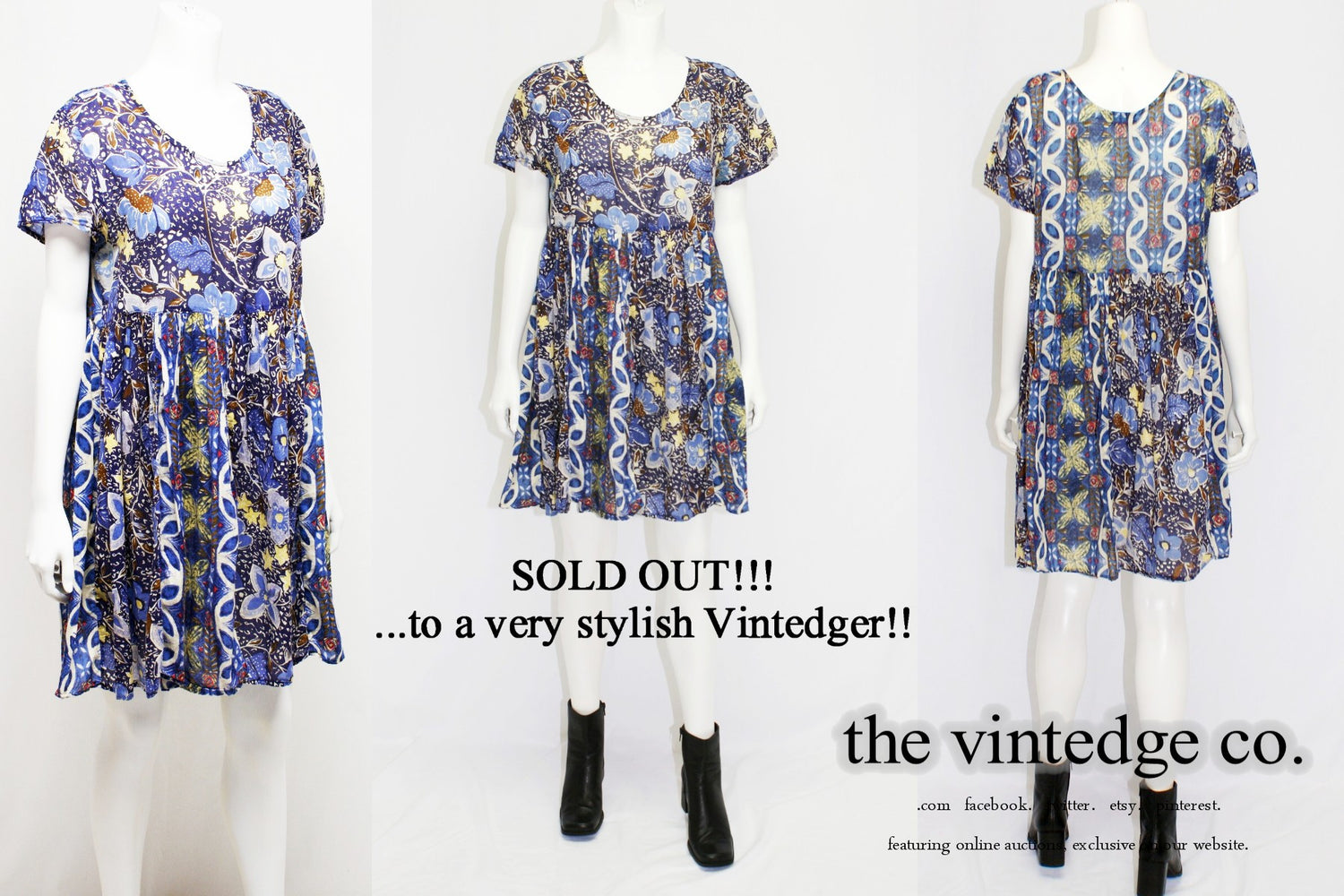 SOLD - Vintage Grunge Mini Dress The Vintedge Co.
