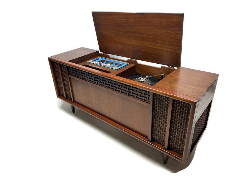 **SOLD OUT** AIRLINE 60s Mid Century STEREO CONSOLE Record Player Changer AM FM Bluetooth The Vintedge Co.