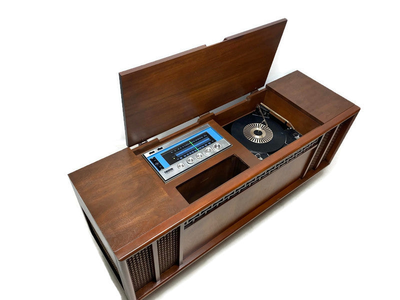 **SOLD OUT** AIRLINE 60s Mid Century STEREO CONSOLE Record Player Changer AM FM Bluetooth The Vintedge Co.