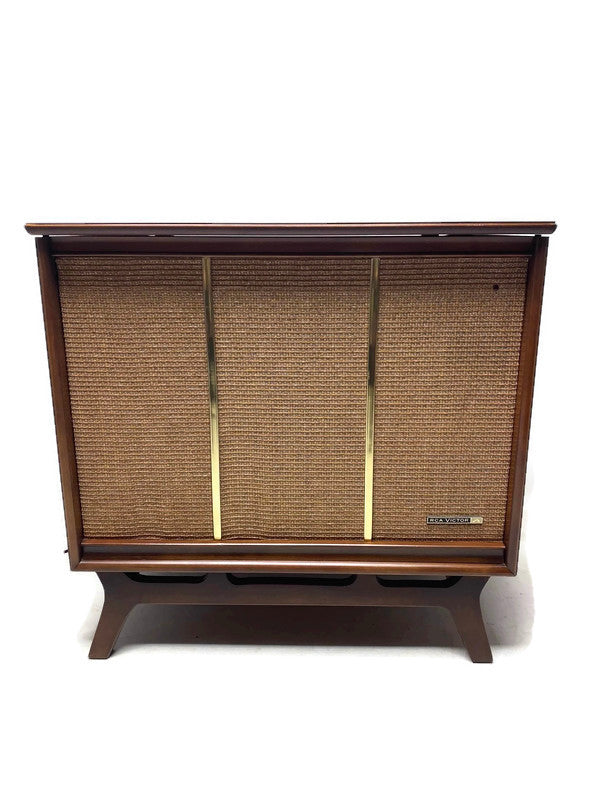 **SOLD OUT** RCA 50s 60s Hi Fidelity STEREO CONSOLE Record Player Changer AM FM Bluetooth The Vintedge Co.