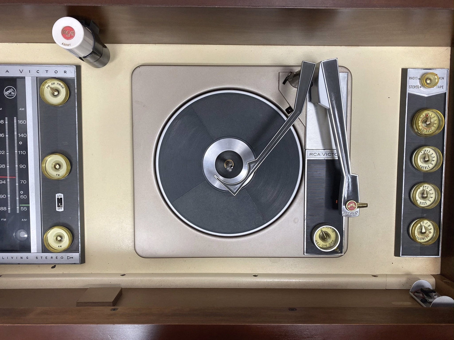 **SOLD OUT** RCA 50s 60s Hi Fidelity STEREO CONSOLE Record Player Changer AM FM Bluetooth The Vintedge Co.