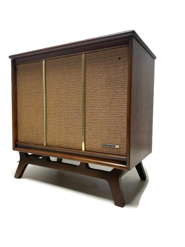 **SOLD OUT** RCA 50s 60s Hi Fidelity STEREO CONSOLE Record Player Changer AM FM Bluetooth The Vintedge Co.
