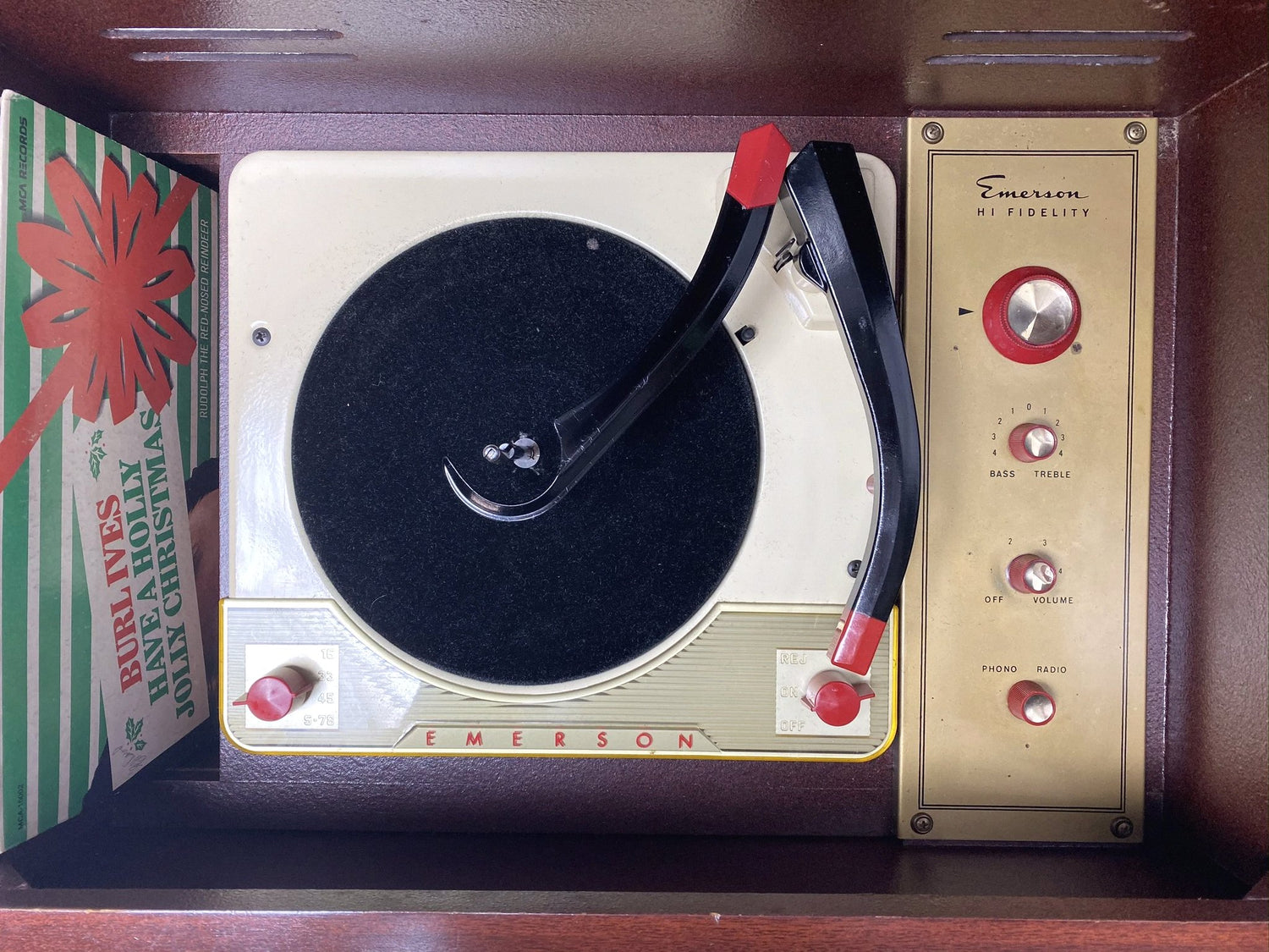 **SOLD OUT** EMERSON 50s 60s Hi Fidelity CONSOLE Record Player Changer AM Bluetooth The Vintedge Co.