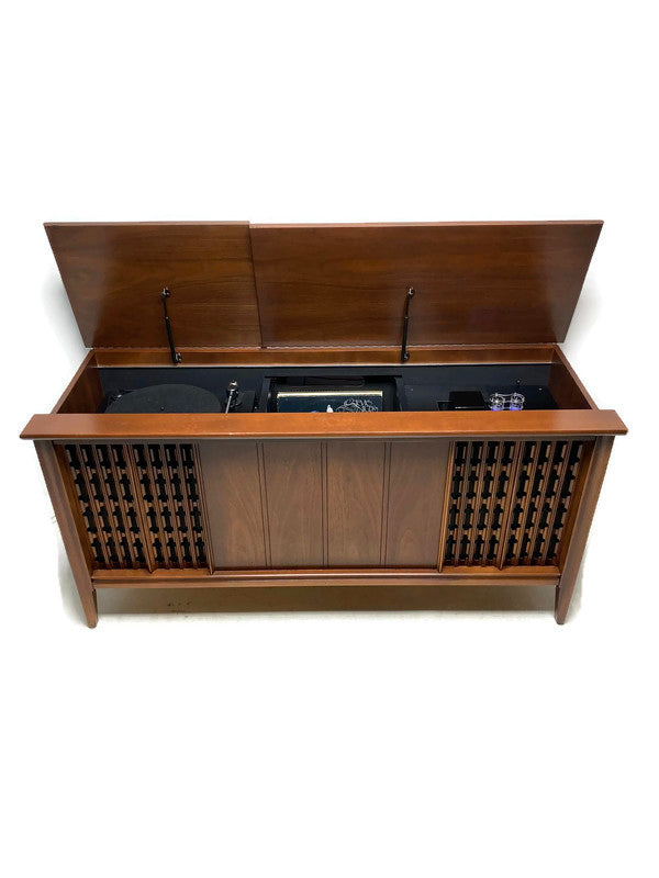 **SOLD OUT** The Vintedge Co™ - TURNTABLE READY SERIES™ - PHILLIP 50s 60s Modern Turntable Record Player Stereo Console Cabinet Bluetooth Alexa USB The Vintedge Co.