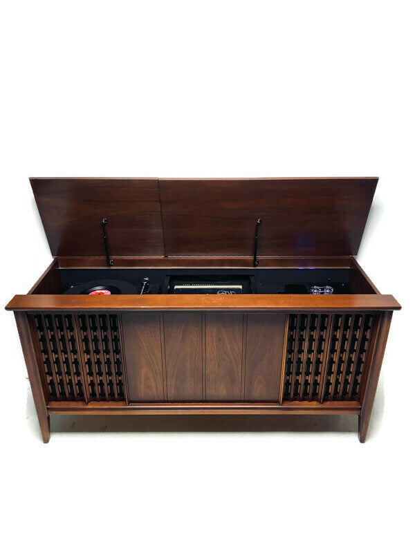 **SOLD OUT** The Vintedge Co™ - TURNTABLE READY SERIES™ - PHILLIP 50s 60s Modern Turntable Record Player Stereo Console Cabinet Bluetooth Alexa USB The Vintedge Co.