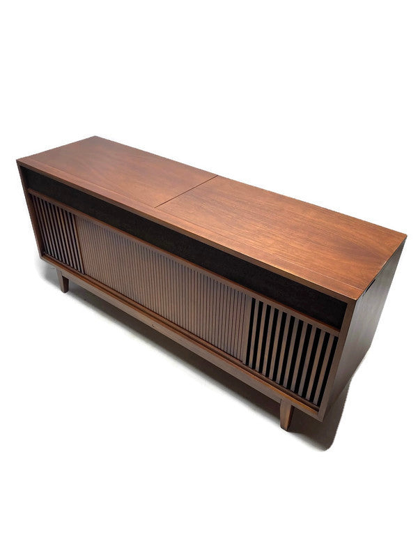 **SOLD OUT** The Vintedge Co™ - TURNTABLE READY SERIES™ - COLUMBIA 50s 60s Modern Turntable Record Player Stereo Console Cabinet Bluetooth Alexa USB The Vintedge Co.