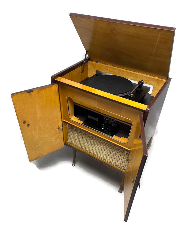 **SOLD OUT** The Vintedge Co™ - TURNTABLE READY SERIES™ - EMUD 50s 60s Modern Turntable Record Player Stereo Console Cabinet Bluetooth Alexa USB The Vintedge Co.