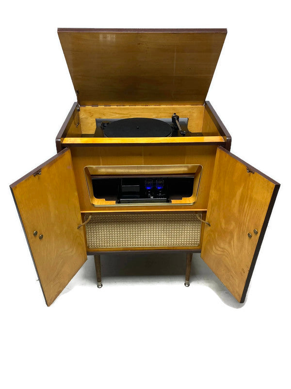 **SOLD OUT** The Vintedge Co™ - TURNTABLE READY SERIES™ - EMUD 50s 60s Modern Turntable Record Player Stereo Console Cabinet Bluetooth Alexa USB The Vintedge Co.