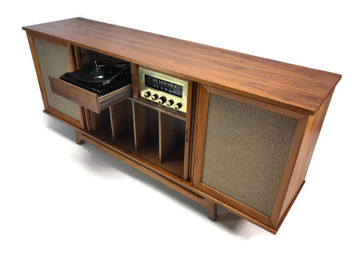 **SOLD OUT** CURTIS MATHES Vintage Record Player Changer Stereo Console AM FM Bluetooth The Vintedge Co.