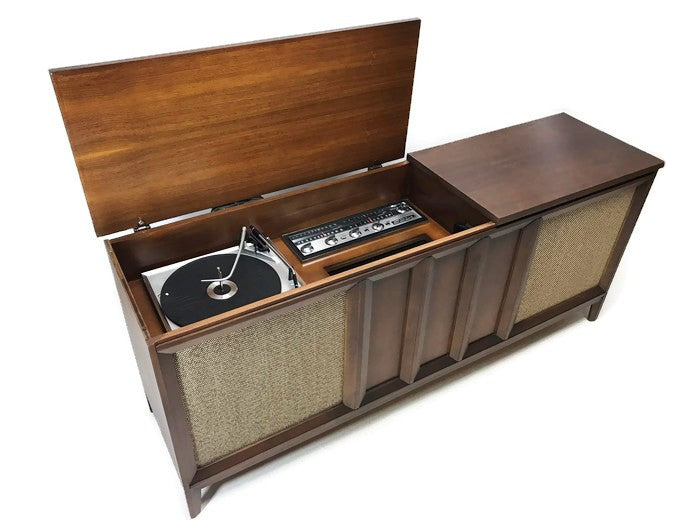 **SOLD OUT** PHILCO Long and Low Vintage Record Player Changer Stereo Console - Bluetooth The Vintedge Co.