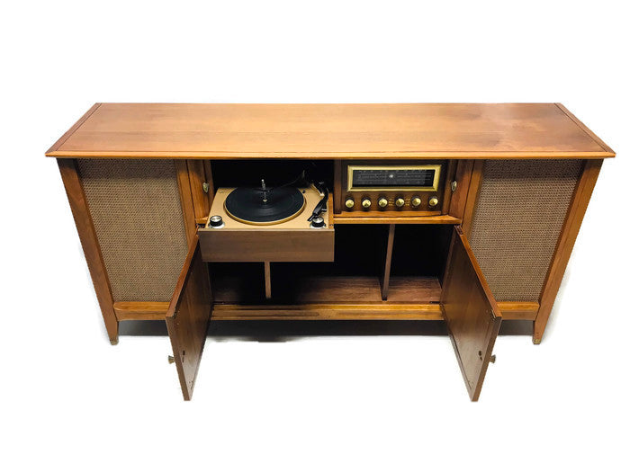 **SOLD OUT** CURTIS MATHES Vintage Record Player Changer Stereo Console AM FM Bluetooth Alexa The Vintedge Co.