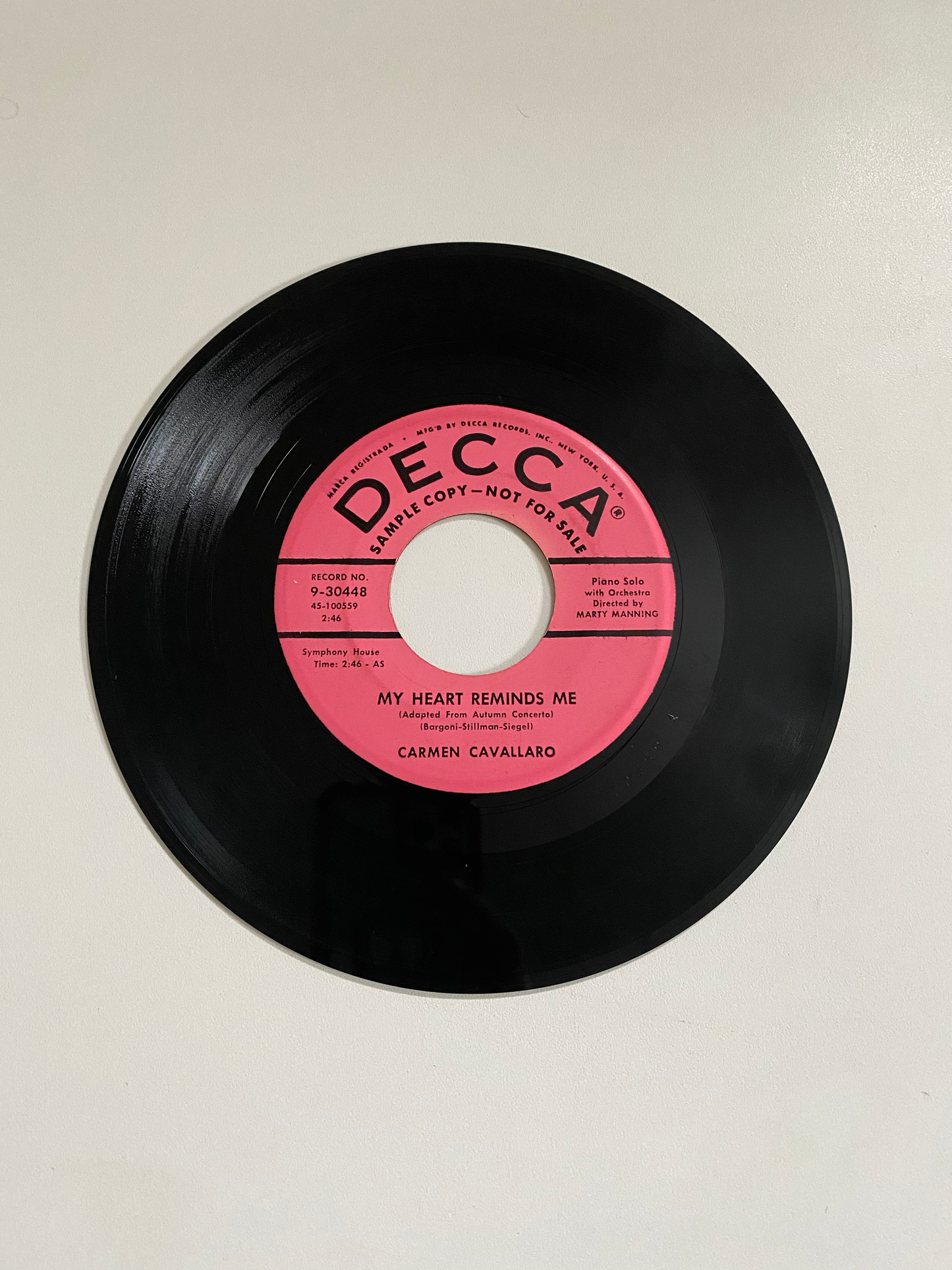 Carmen Cavallaro and His Orchestra - An Affair to Remember | 45 The Vintedge Co.