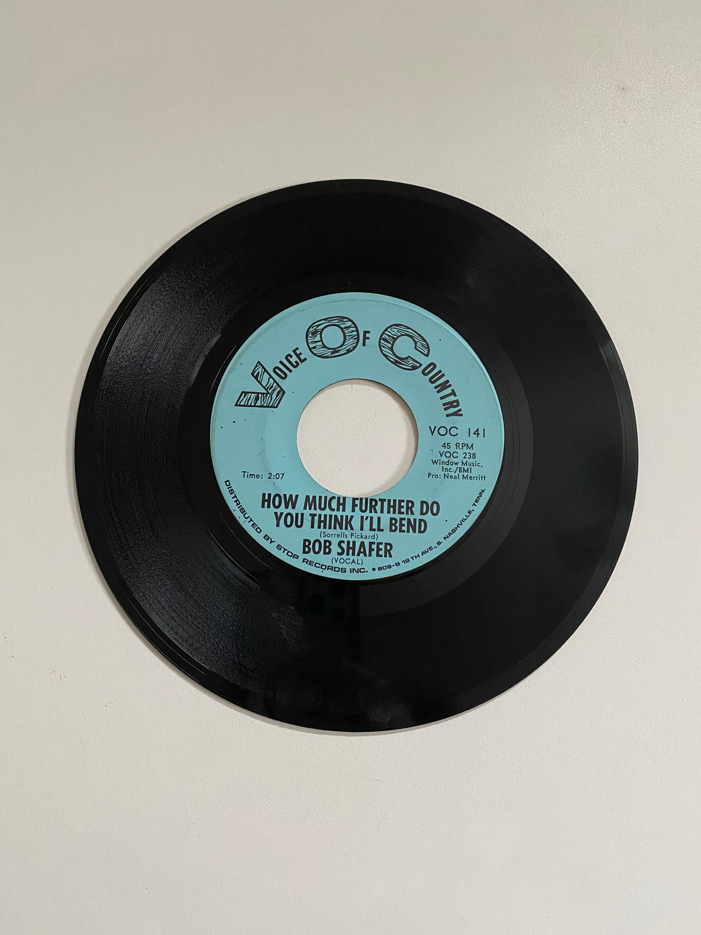 Bob Shafer - How Much Further Do You Think I'll Bend | 45 The Vintedge Co.