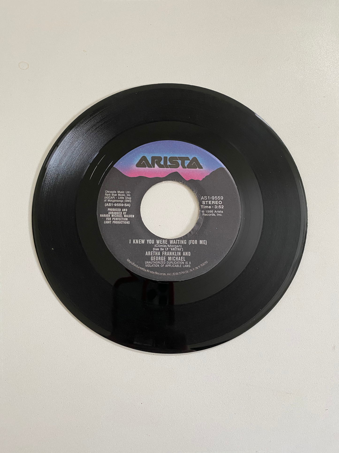 Aretha Franklin and George Michael - I Knew You Were Waiting (For Me) | 45 The Vintedge Co.