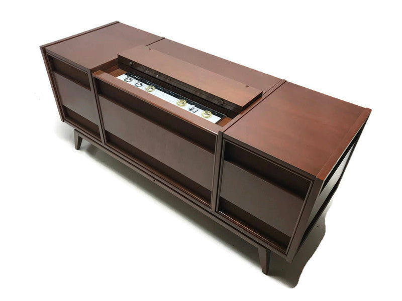 **SOLD OUT**  ZENITH Long and Low Vintage Record Player Changer Stereo Console - Bluetooth The Vintedge Co.
