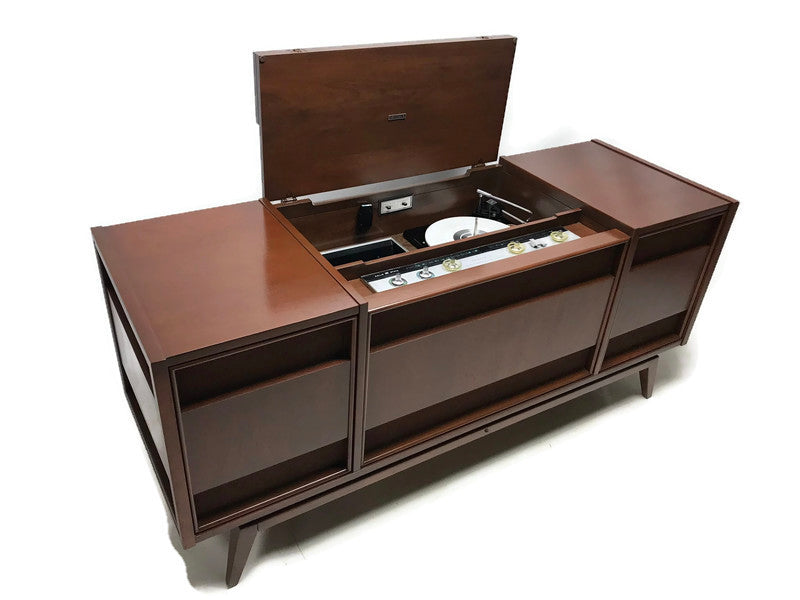 **SOLD OUT**  ZENITH Long and Low Vintage Record Player Changer Stereo Console - Bluetooth The Vintedge Co.