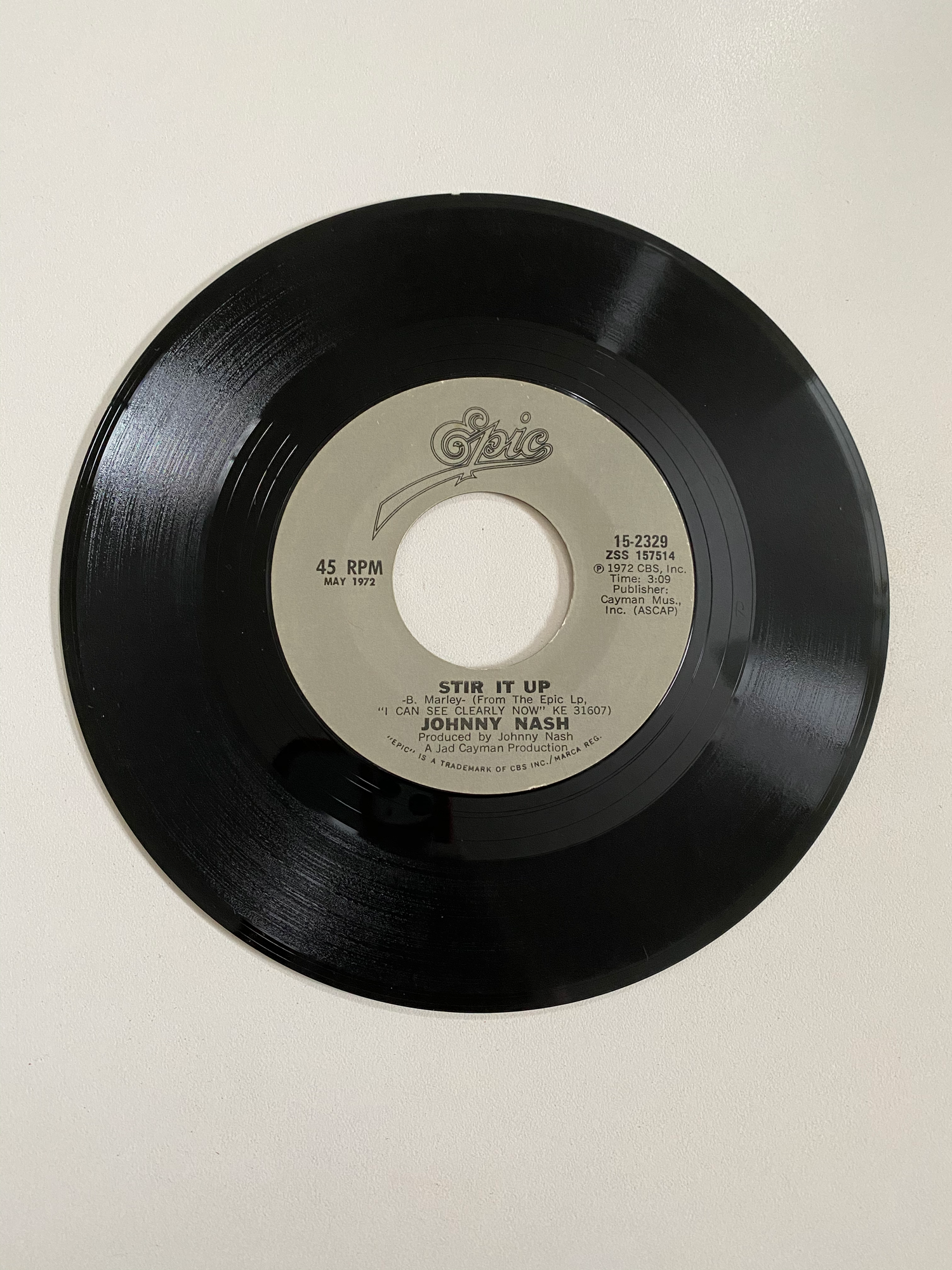 Johnny Nash - Stir It Up | 45 The Vintedge Co.