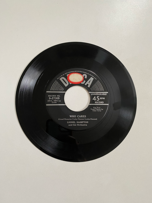 Lionel Hampton and his Orchestra - Who Cares | 45 The Vintedge Co.