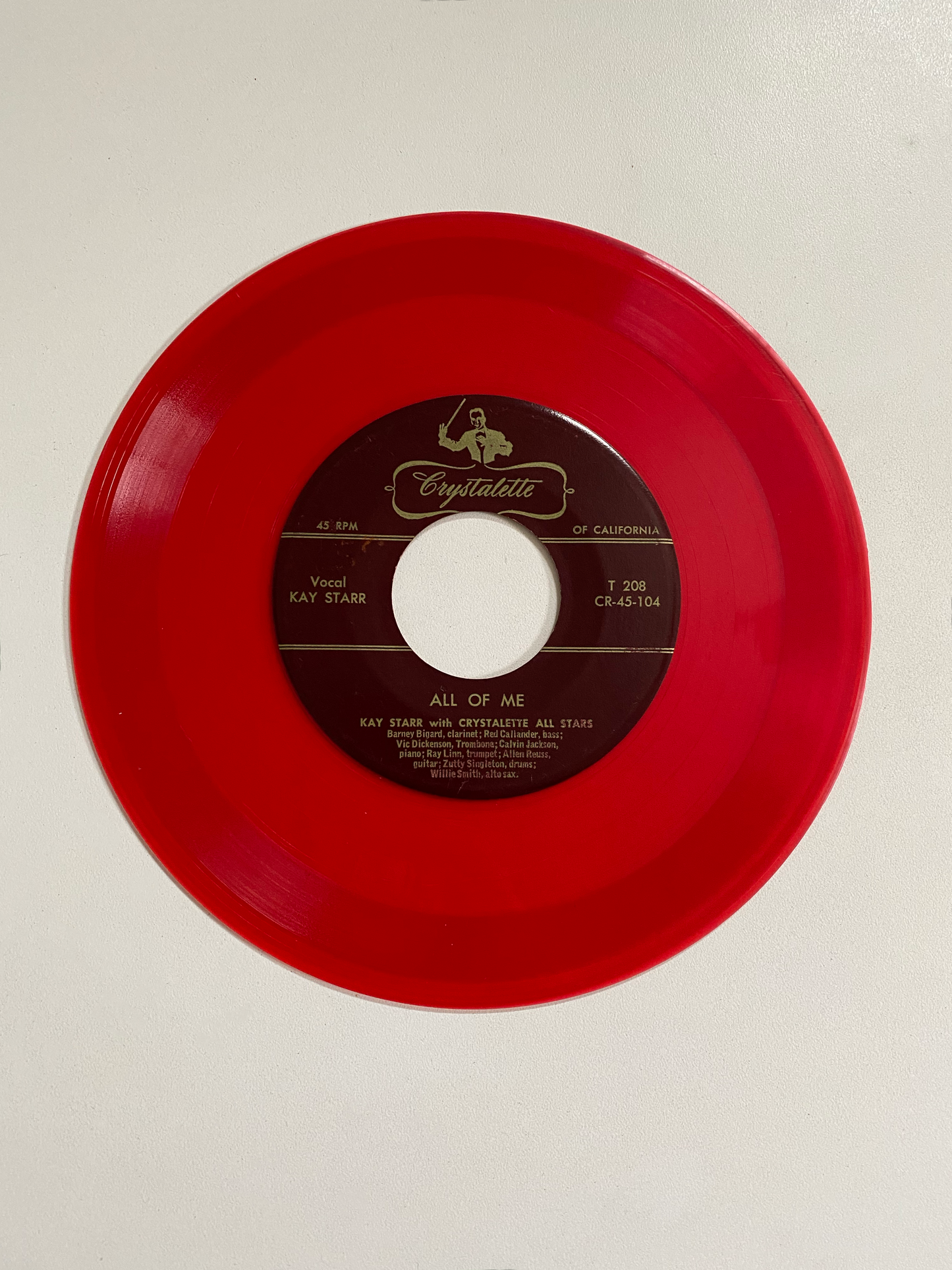 Kay Starr with Crystalette All Stars - All of Me | 45 The Vintedge Co.