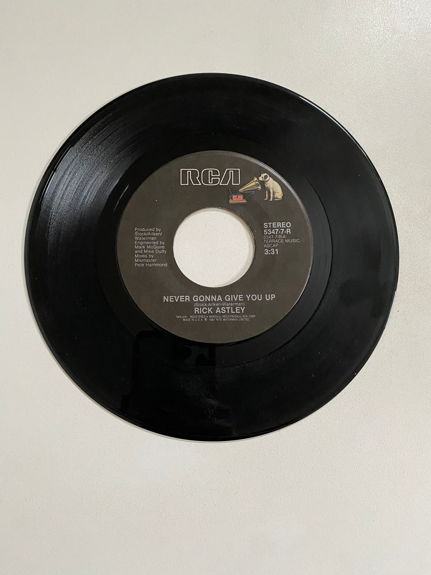 Rick Astley - Never Gonna Give You Up | 45 The Vintedge Co.
