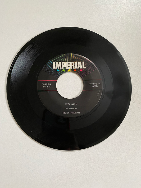 Ricky Nelson - It's Late | 45 The Vintedge Co.