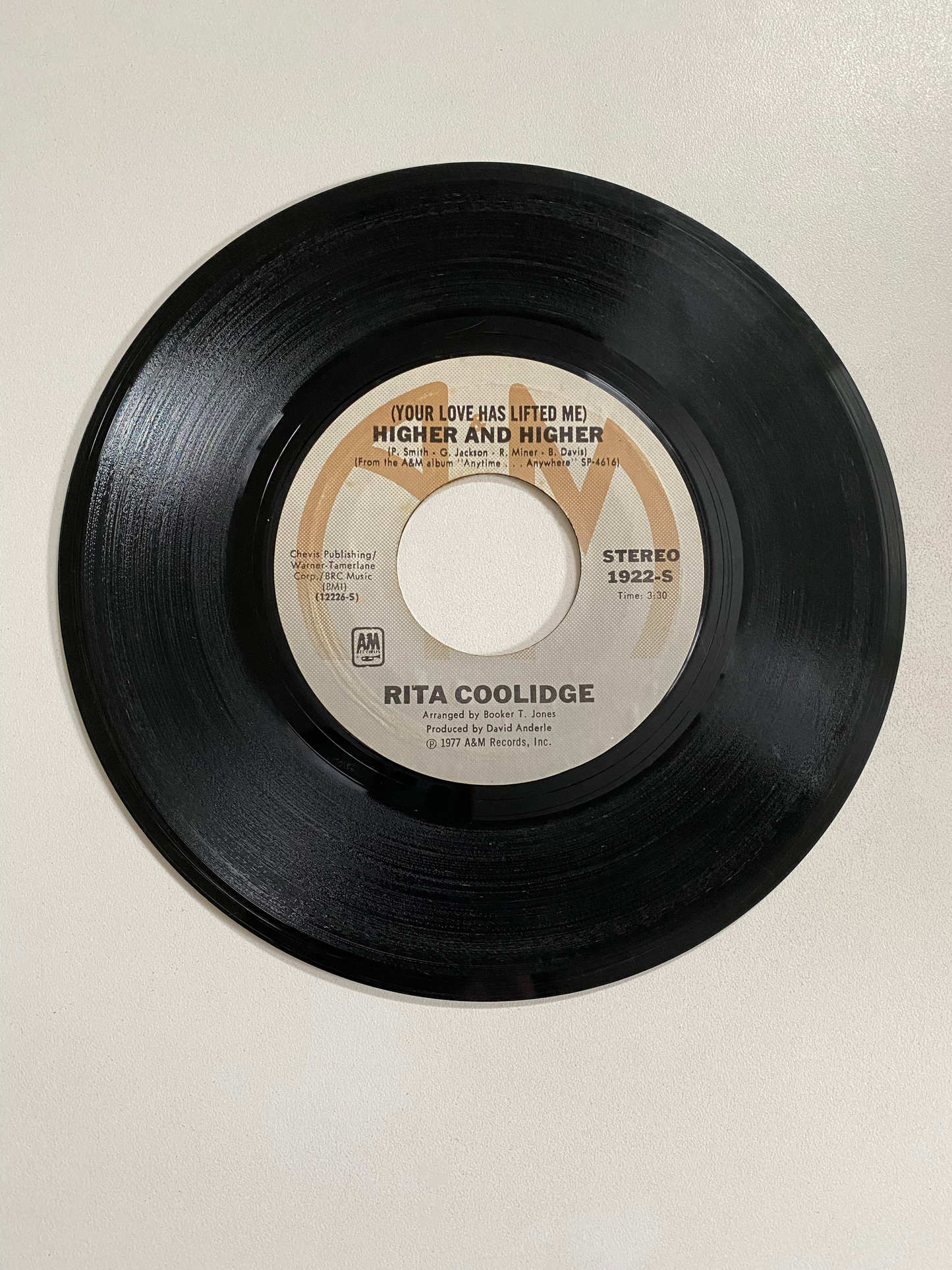 Rita Coolidge - (Your Love Has Lifted Me) Higher and Higher | 45 The Vintedge Co.