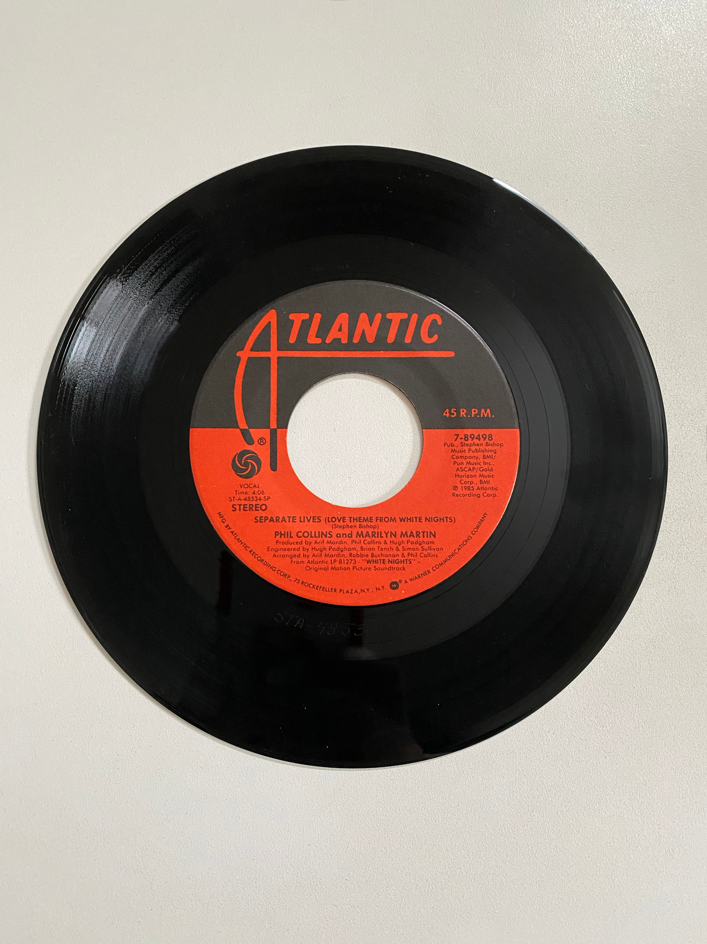 Phil Collins and Marilyn Martin - Separate Lives (Love Theme from White Nights) | 45 The Vintedge Co.