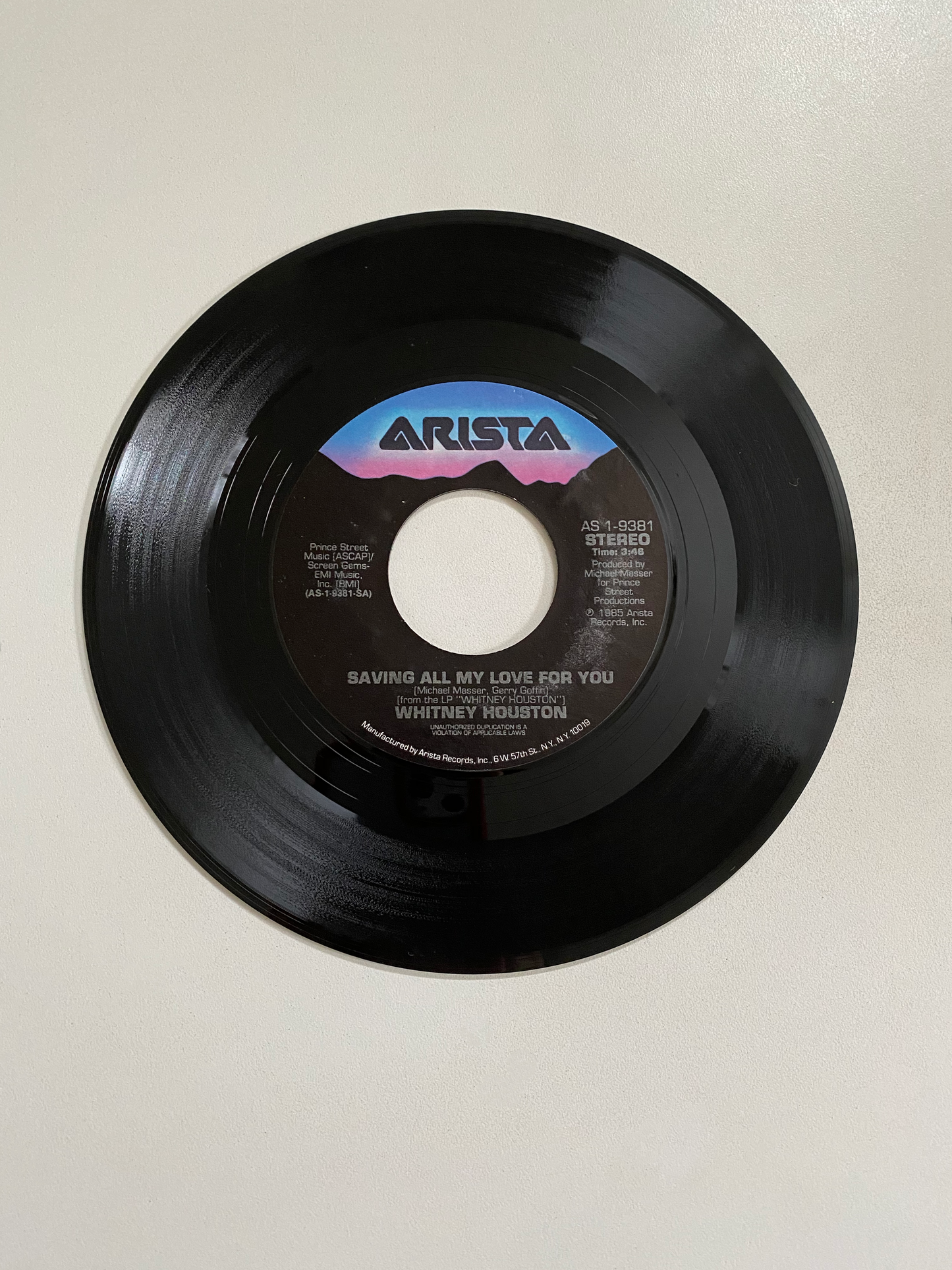 Whitney Houston - Saving All My Love For You | 45 The Vintedge Co.