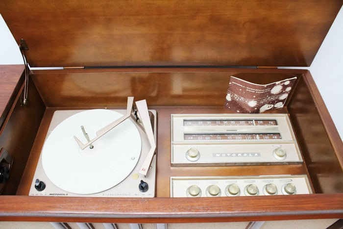 **SOLD OUT** MOTOROLA 3-Channel Vintage Record Changer Player Stereo Console The Vintedge Co.