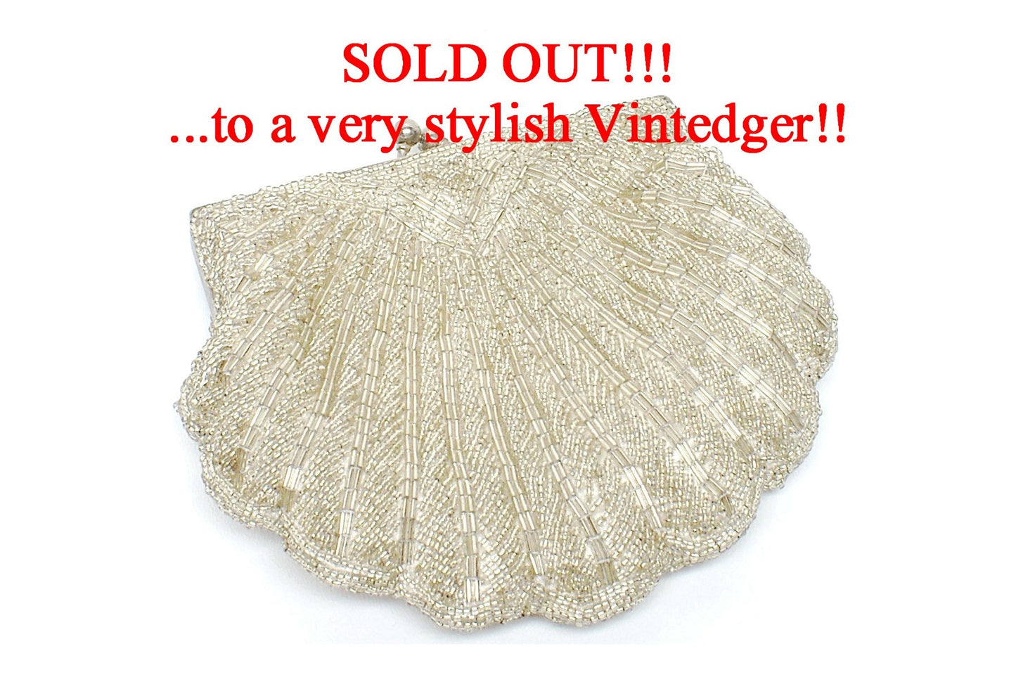 SOLD -  Vintage Bead Bridal Clutch The Vintedge Co.