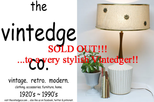 SOLD - MCM White Ceramic Table Lamp The Vintedge Co.