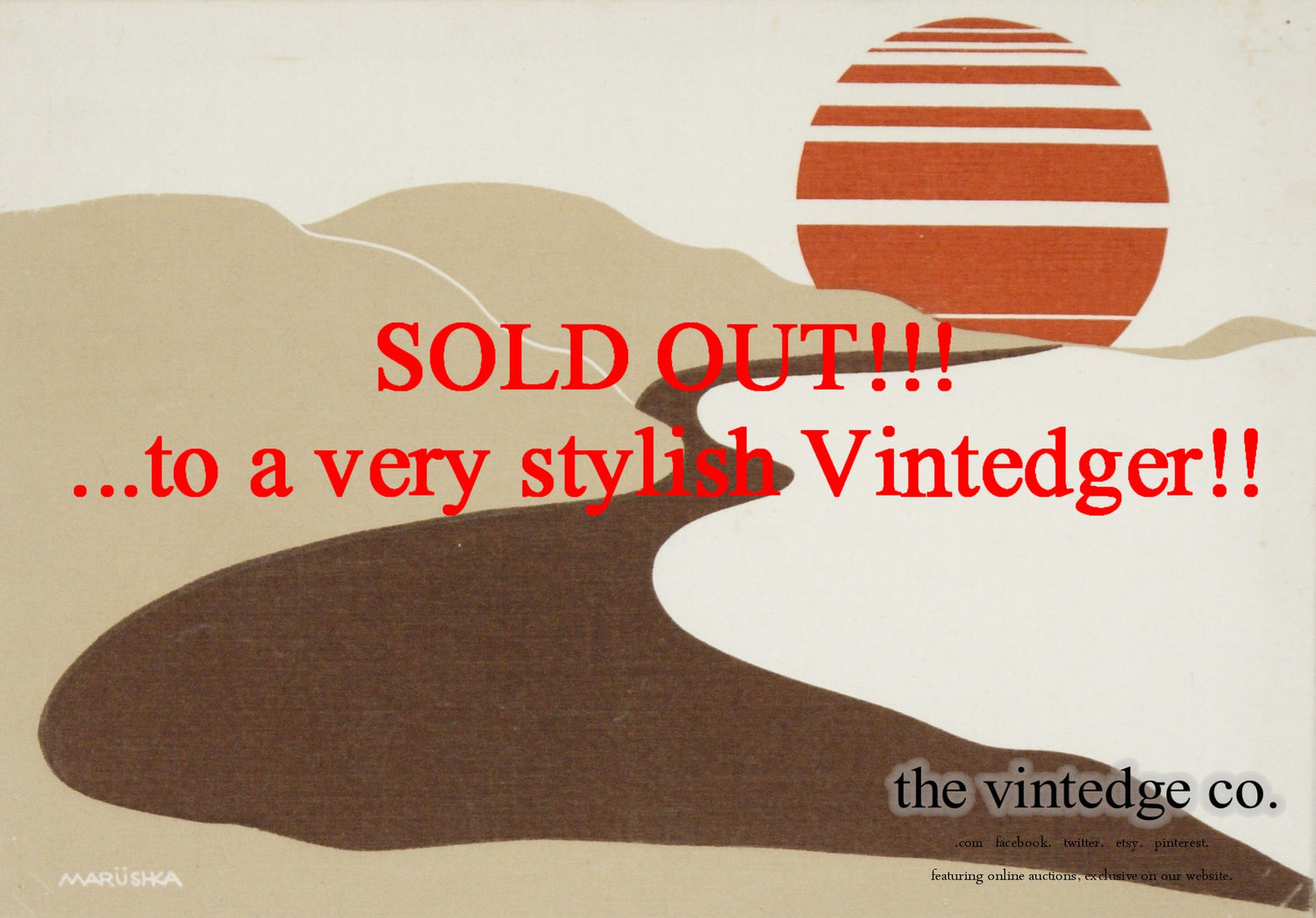 SOLD - Vintage Marushka Screen Print Art The Vintedge Co.