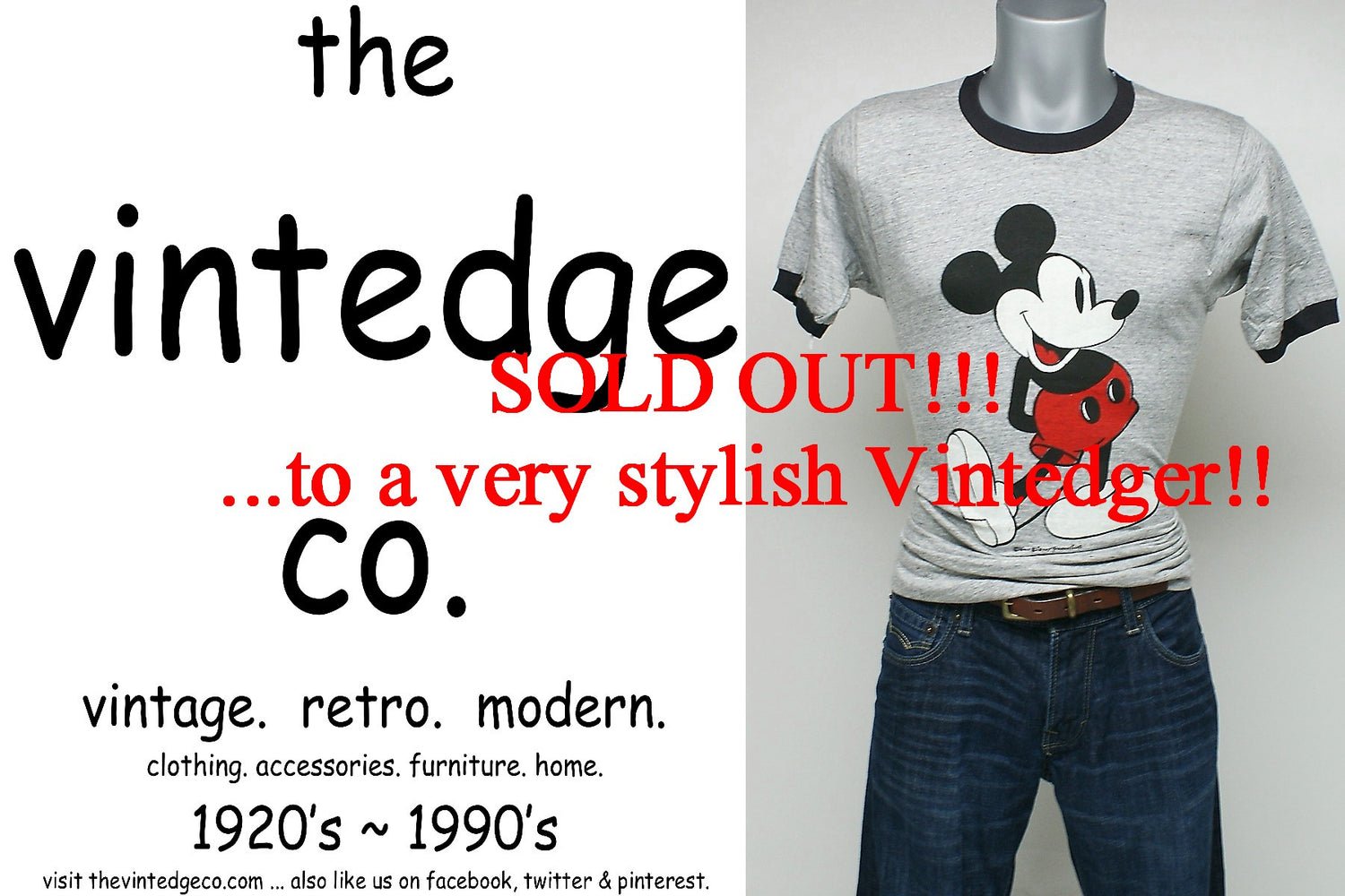 SOLD - Vintage Mens T-Shirt The Vintedge Co.