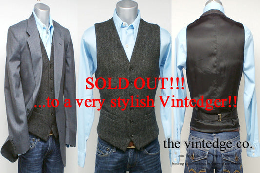 SOLD - Vintage Mens Vest Coat The Vintedge Co.