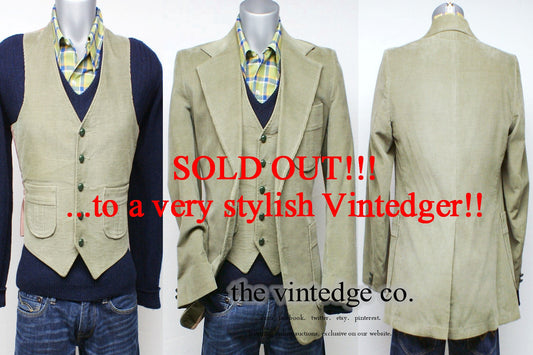 SOLD - Vintage Corduroy Sportcoat Vest The Vintedge Co.