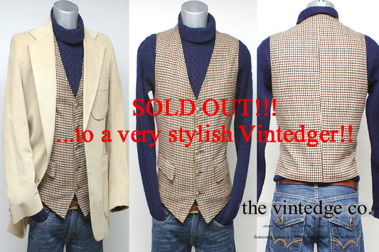 SOLD - Vintage Mens Vest Coat The Vintedge Co.