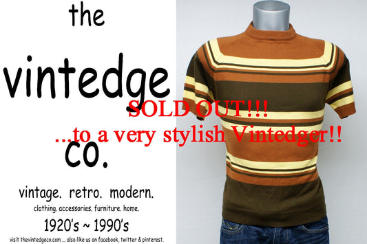 SOLD - Vintage Mens Knit Shirt The Vintedge Co.