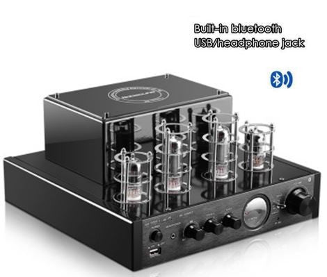 Tube Amplifier with Bluetooth/USB/Headphone HIFI Stereo AMP Audio Amplifier The Vintedge Co.